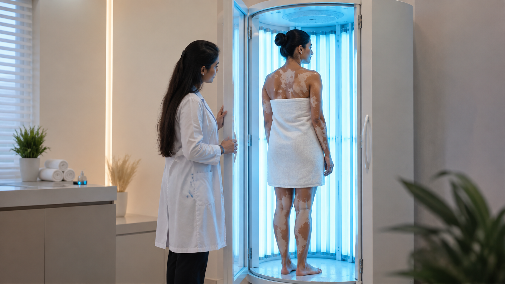 NB-UVB treatment support for vitiligo management